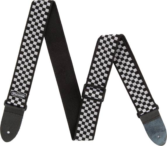 Dunlop D38-31BK Strap Black White Checker Dunlop D38-31BK Strap Black White Checker