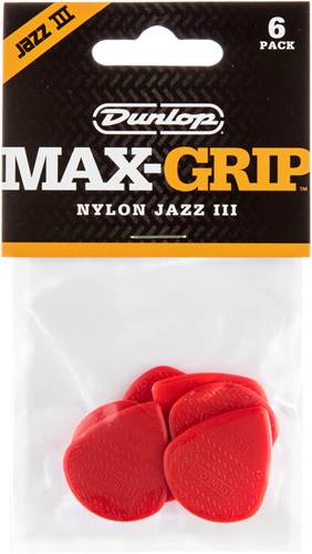 Dunlop 471P3N Nylon Max Grip Jazz III Nylon 6/Play Pack