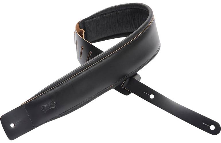 Levy's DM1PD-BLK Leather Padded Strap Black Levy's DM1PD-BLK Leather Padded Strap Black