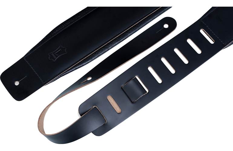 Levy's DM1PD-BLK Leather Padded Strap Black Levy's DM1PD-BLK Leather Padded Strap Black