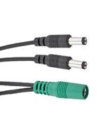 Voodoo Lab Current Doubler 4in Cable(2 x 2.1mm Straight Barrel Plug and Jack for 2.1mm Plug)