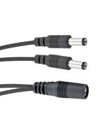 Voodoo Lab Voltage Doubler Adapter 4in Cable 18v or 24v (2 x 2.1mm Straight Barrel Plug and Jack for 2.1mm Plug)
