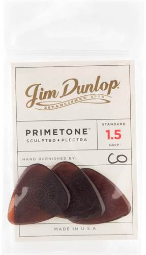 Dunlop 510P1.5 Primetone Standard Sculpted 3/Play Pack Picks