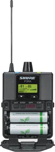Shure P3RA Premium Metal Wireless Bodypack Receiver Shure P3RA Premium Metal Wireless Bodypack Receiver