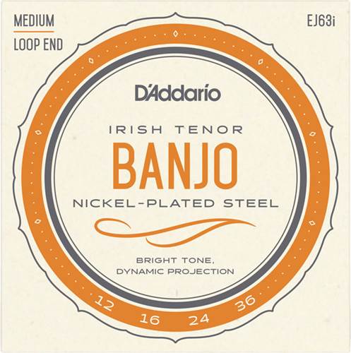 D'Addario EJ63i Irish Tenor Banjo Strings Nickel 12-36