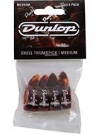 Dunlop 9022P Plectrums Shell Thumb Pick Medium Player Pack 4