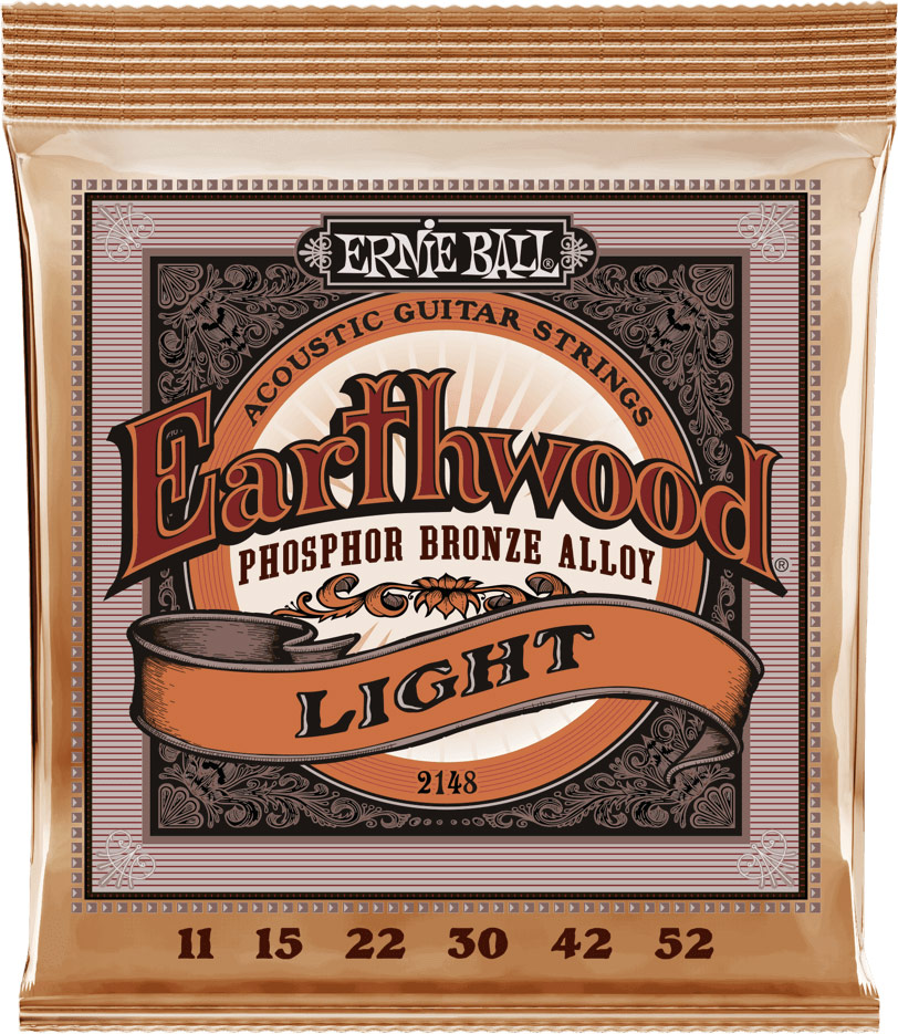 Ernie Ball Earthwood Custom Medium Phosphor Bronze Acoustic Guitar