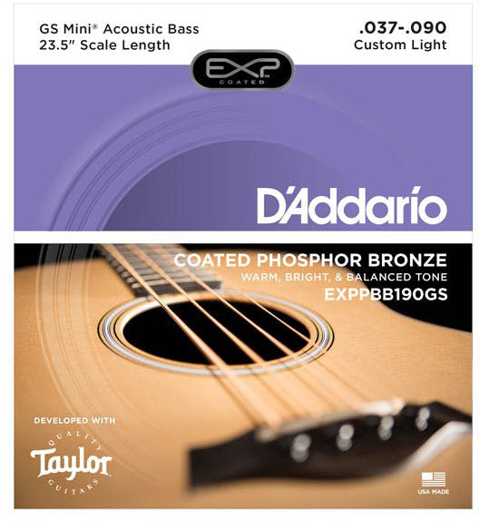 D Addario Phosphor Bronze Acoustic GS Mini Bass Strings 37 90