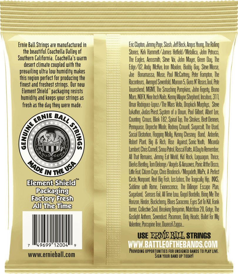 Ernie Ball 2004 Earthwood 80/20 Bronze Light Guitar Strings 