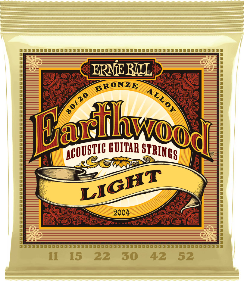 Ernie Ball 2004 Earthwood 80 20 Bronze Light Guitar Strings