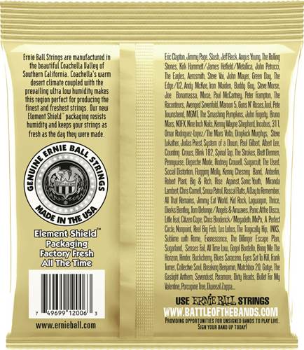Ernie Ball 2006 Earthwood 80/20 Bronze Extra Light Guitar Strings Ernie Ball 2006 Earthwood 80/20 Bronze Extra Light Guitar Strings