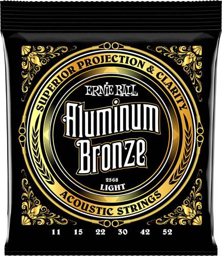 Ernie Ball 2568 Aluminium Bronze Light Guitar Strings 11-52