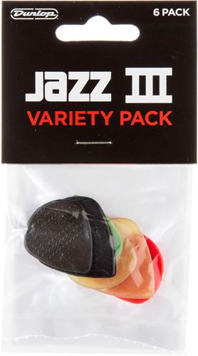 Dunlop Variety Pack Jazz III - Player Pack 6 Plectrum