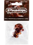 Dunlop Shell Plastic 3 Finger and Thumb Large - 4 Plectrum