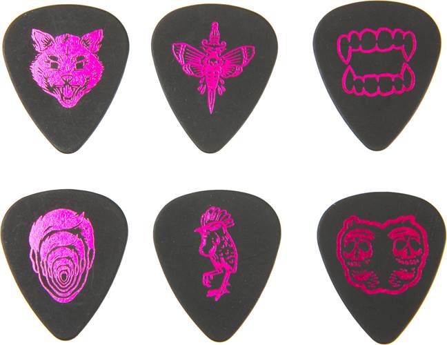 Dunlop ILDCT02 I Love Dust Magenta 6 Picks and Tin Clamshell Dunlop ILDCT02 I Love Dust Magenta 6 Picks and Tin Clamshell