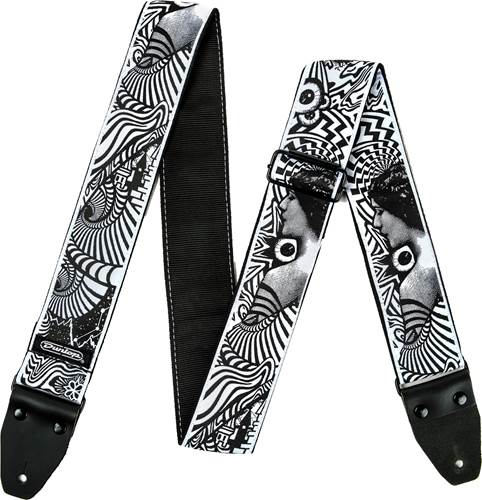 Dunlop ILD02 I Love Dust Strap Vortex Black/White Dunlop ILD02 I Love Dust Strap Vortex Black/White