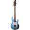 Music Man StingRay Chopper Blue Roasted Maple/Rosewood White Pearloid Front View