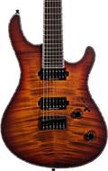 Mayones Regius 7 Trans Dirty 2 Tone Sun Burst Matt Finish Flame Maple Top Swamp Ash Body Seymour Duncan Jazz/JB Pickups #RF1908863