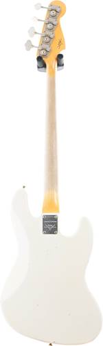 Fender Custom Shop Jazz Bass Journeyman Relic Rosewood Fingerboard Left Handed Aged Olympic White (Ex-Demo) #CZ537272 Fender Custom Shop Jazz Bass Journeyman Relic Rosewood Fingerboard Left Handed Aged Olympic White (Ex-Demo) #CZ537272