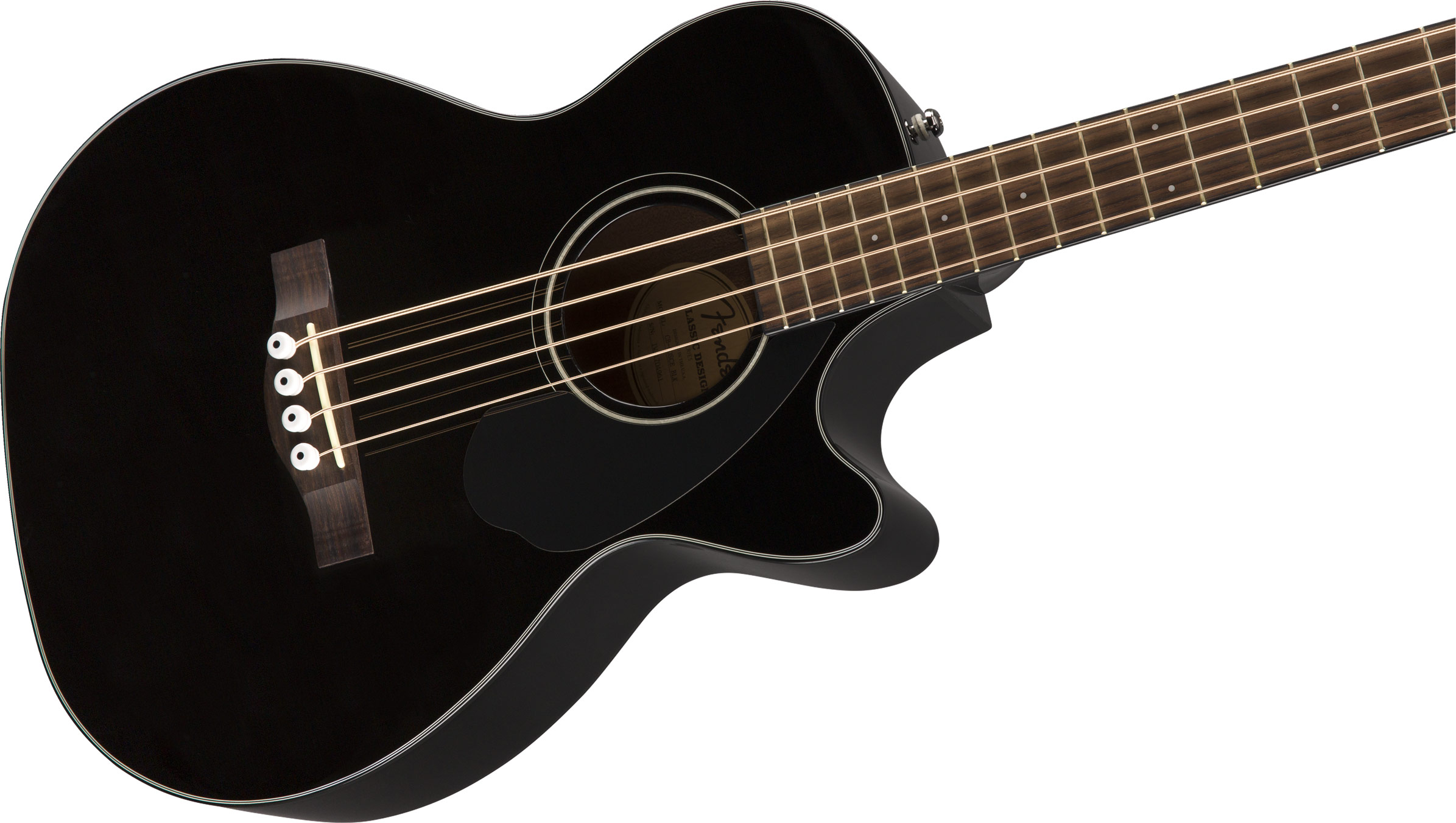 Fender CB 60SCE Classic Design Acoustic Bass Black Indian Laurel