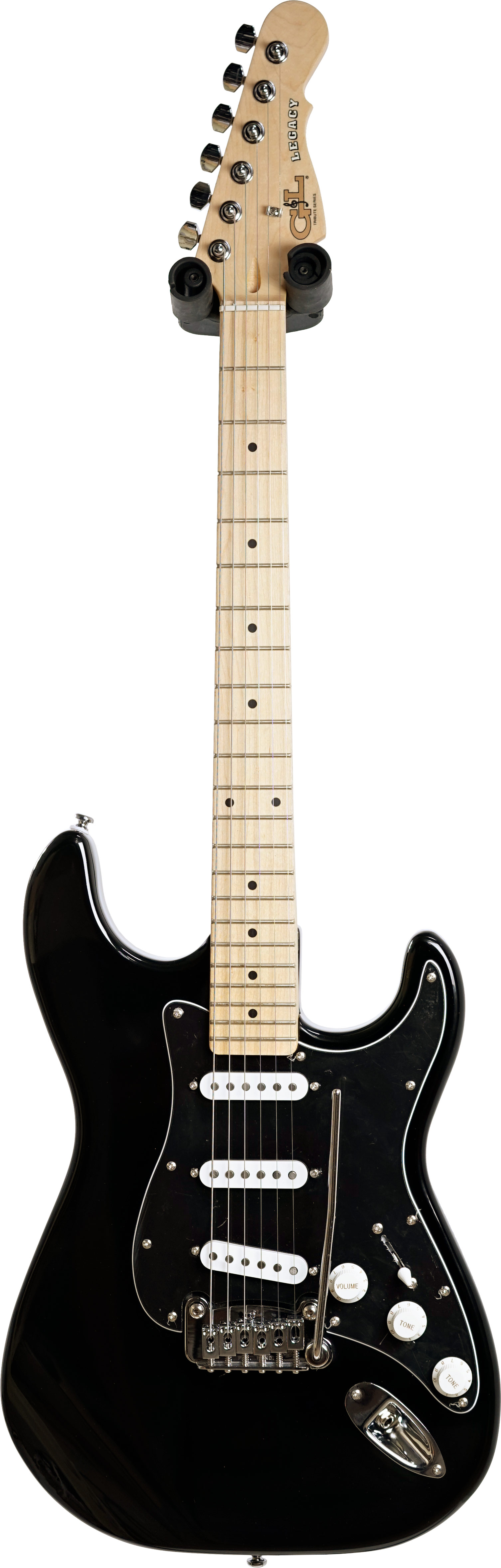 G&L Tribute Legacy Gloss Black Black Pickguard Maple Fingerboard (Ex-Demo) #200509924