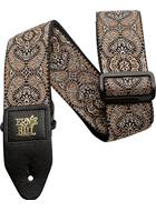 Ernie Ball Gold and Black Paisley Jacquard Strap