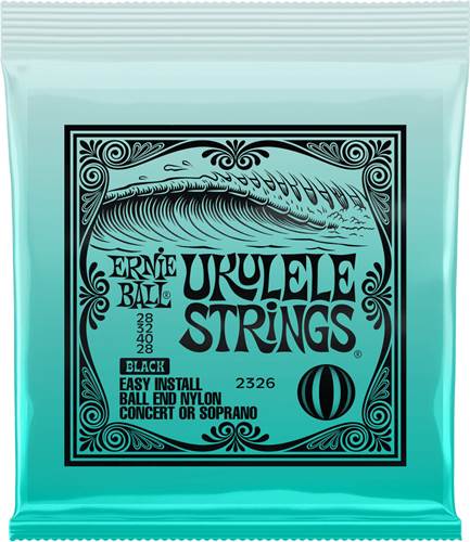 Ernie Ball 2326 Black Ukulele Strings (Concert or Soprano)