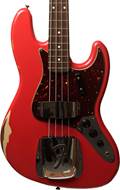 Fender Custom Shop 1964 Jazz Bass Relic Fiesta Red over Desert Sand Rosewood Fingerboard #R100417