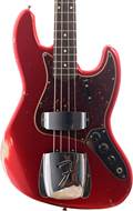 Fender Custom Shop 1964 Jazz Bass Relic Candy Apple Red over Shoreline Gold Rosewood Fingerboard #R99832