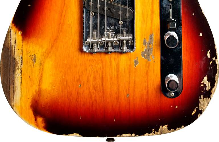 Fender Custom Shop 1967 Telecaster Heavy Relic Chocolate 3 Tone Sunburst Maple Fingerboard Master Builder Designed by Dennis Galuszka #R97645 Fender Custom Shop 1967 Telecaster Heavy Relic Chocolate 3 Tone Sunburst Maple Fingerboard Master Builder Designed by Dennis Galuszka #R97645