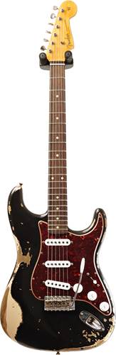 Fender Custom Shop 1961 Strat Heavy Relic Black over Desert Sand RW Master Builder Designed by Dale Wilson #R100264