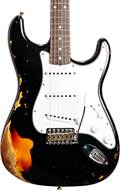 Fender Custom Shop 1961 Strat HEAVY RELIC Black over 3 Tone Sunburst RW Master Builder Designed by Dale Wilson #R95077