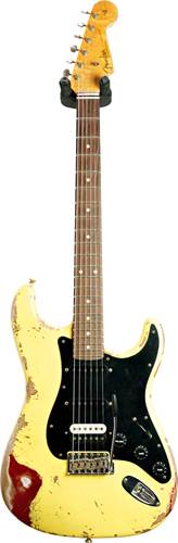 Fender Custom Shop 1961 Strat Heavy Relic Grafitti Yellow over Candy Apple Red RW Master Builder Designed by Dale Wilson #R103963