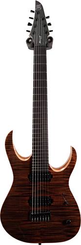 Mayones Duvell Elite 7 4A Flame Maple Trans Dirty Brown