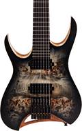 Mayones Hydra Elite 7 Eye Poplar Trans Graphite Black Burst Satin Finish LH