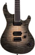 Mayones Regius 6 Transparent Natural Black Burst 4a Flame Maple Top