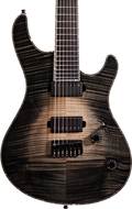 Mayones Regius 7 Transparent Natual Black Burst 4a Flame Maple Top #RF2003014