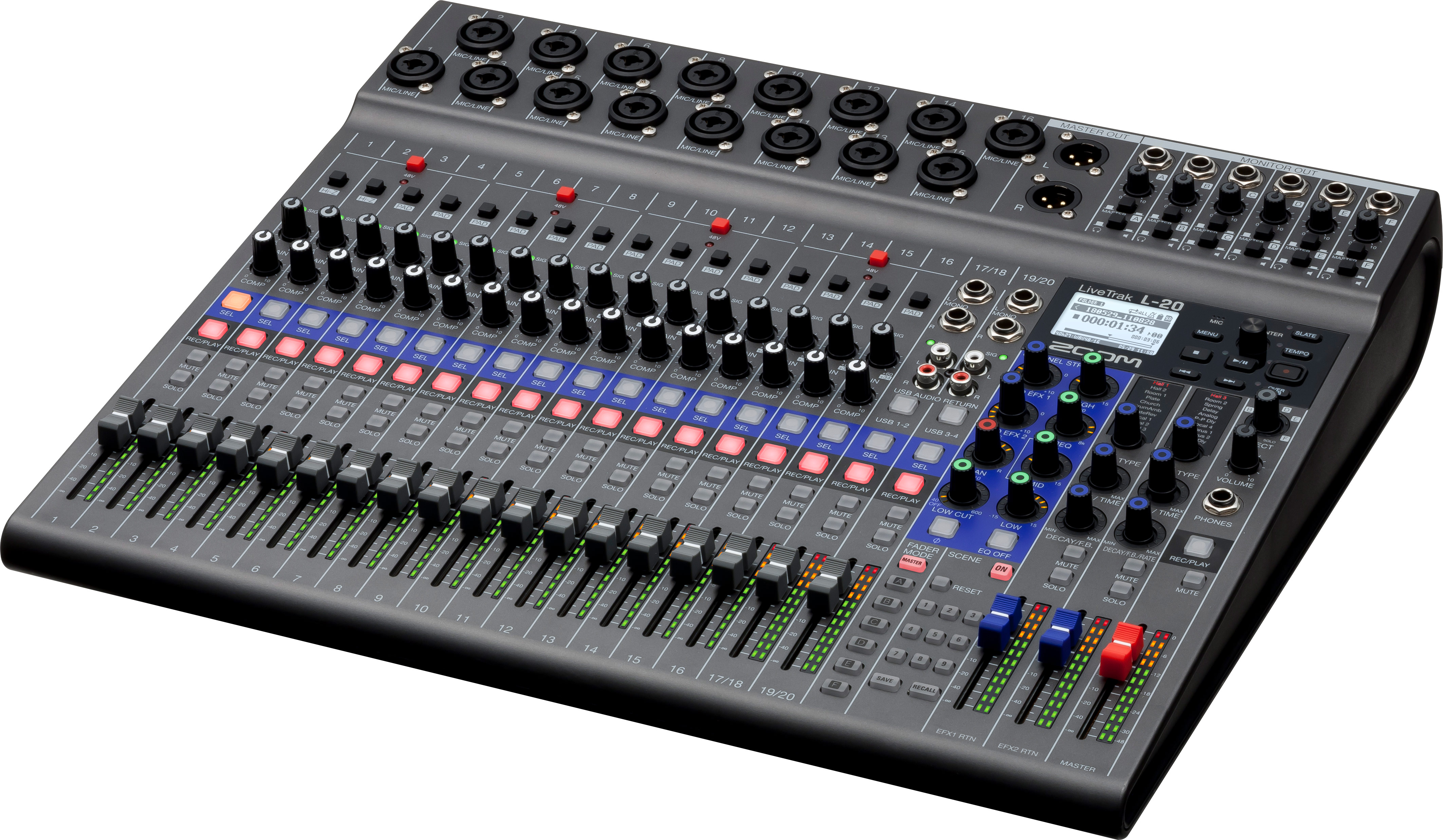 Zoom L-20 LiveTrak Digital Mixer and Recorder
