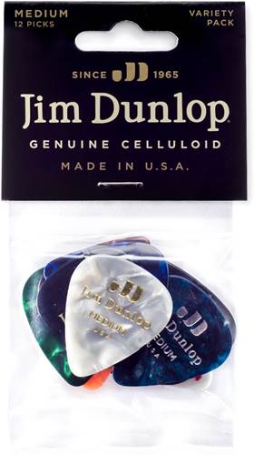 Dunlop Variety Pack Celluloid Medium 12 Plectrum
