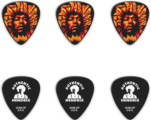 Dunlop Jimi Hendrix Voodoo Fire Heavy - Pick Tin 6 Dunlop Jimi Hendrix Voodoo Fire Heavy - Pick Tin 6