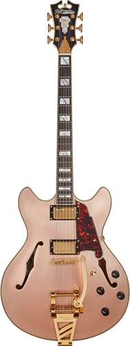 D'Angelico Limited Edition Deluxe DC Tremolo Matte Rose Gold