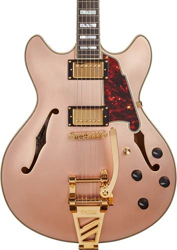 D'Angelico Limited Edition Deluxe DC Tremolo Matte Rose Gold D'Angelico Limited Edition Deluxe DC Tremolo Matte Rose Gold