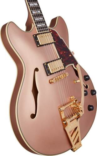 D'Angelico Limited Edition Deluxe DC Tremolo Matte Rose Gold D'Angelico Limited Edition Deluxe DC Tremolo Matte Rose Gold