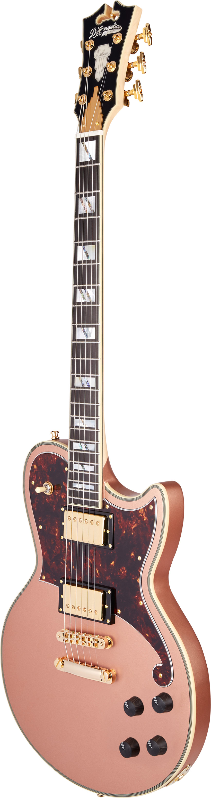 D'Angelico Deluxe Atlantic Matte Rose Gold