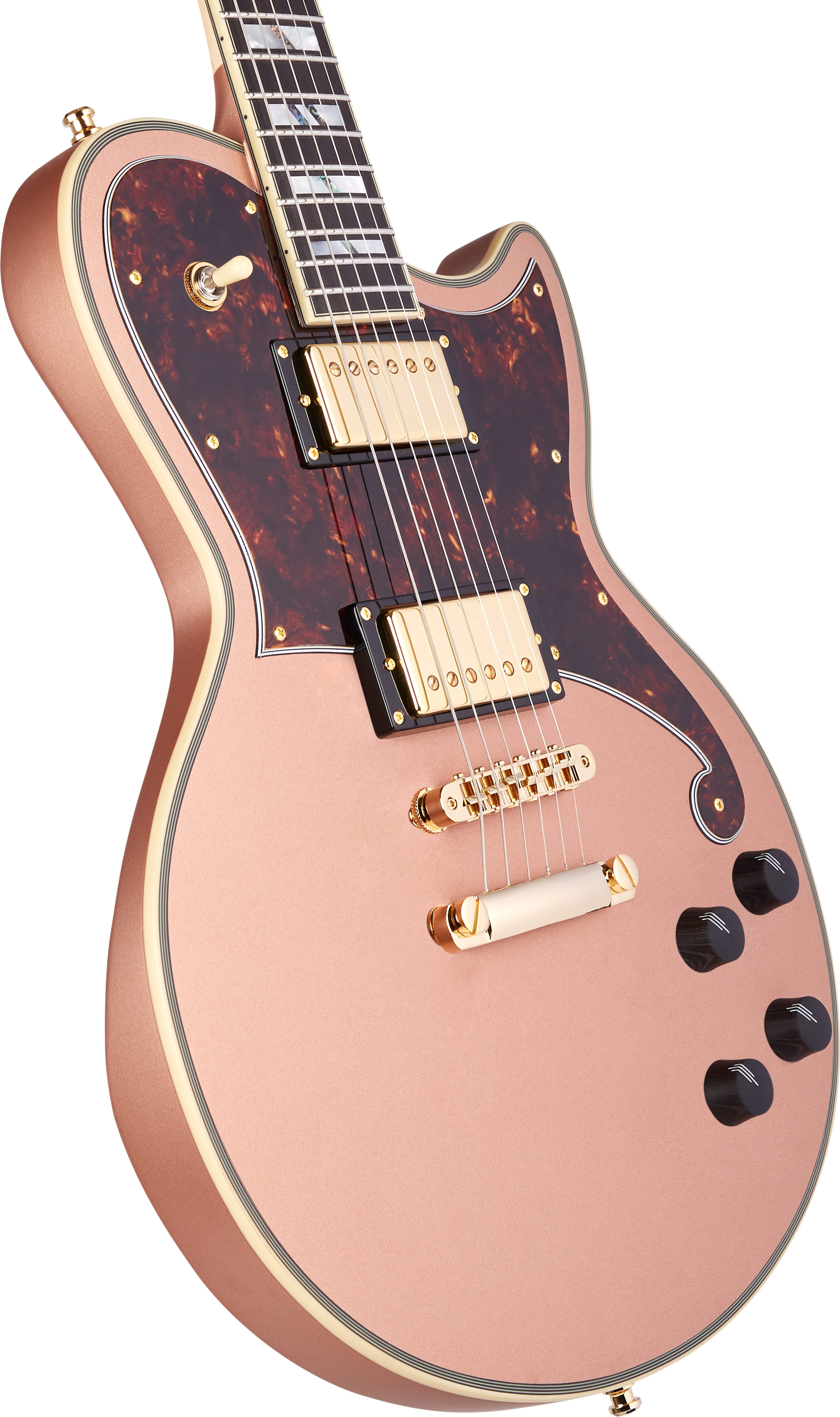 D'Angelico Deluxe Atlantic Matte Rose Gold