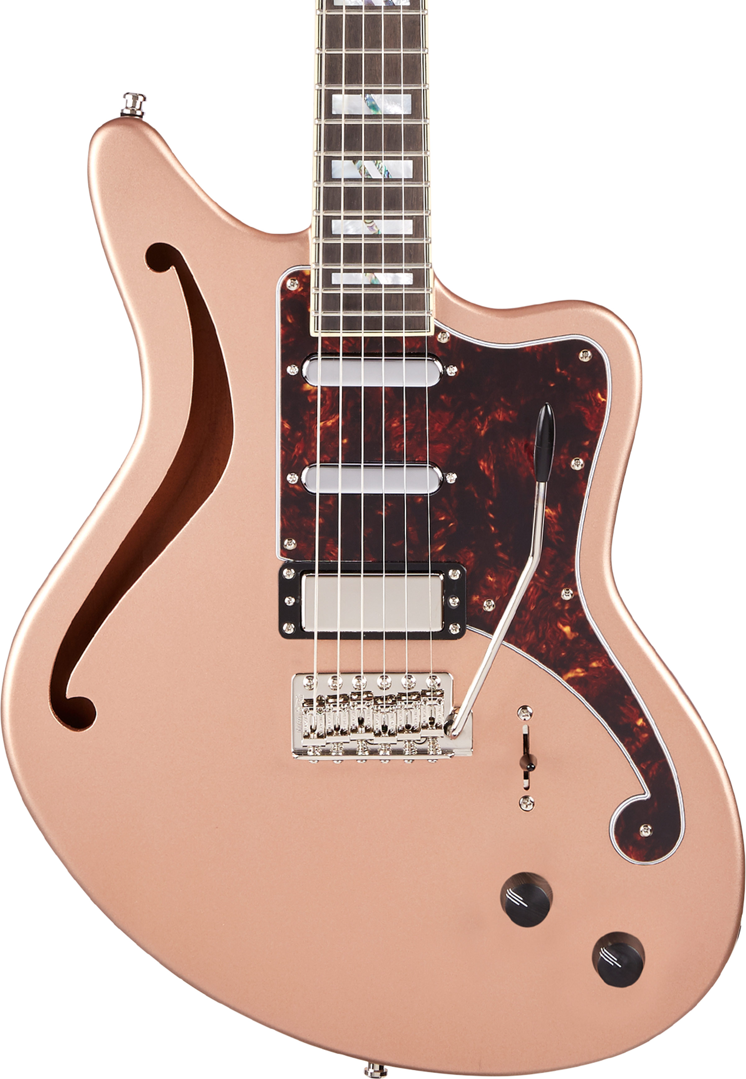 D'Angelico Deluxe Bedford Semi Hollow Matte Rose Gold