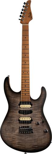 Suhr Modern Satin Flame Trans Charcoal Burst Limited Edition