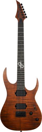 Solar Guitars S2.6FWA Flame Dark Brown Matte