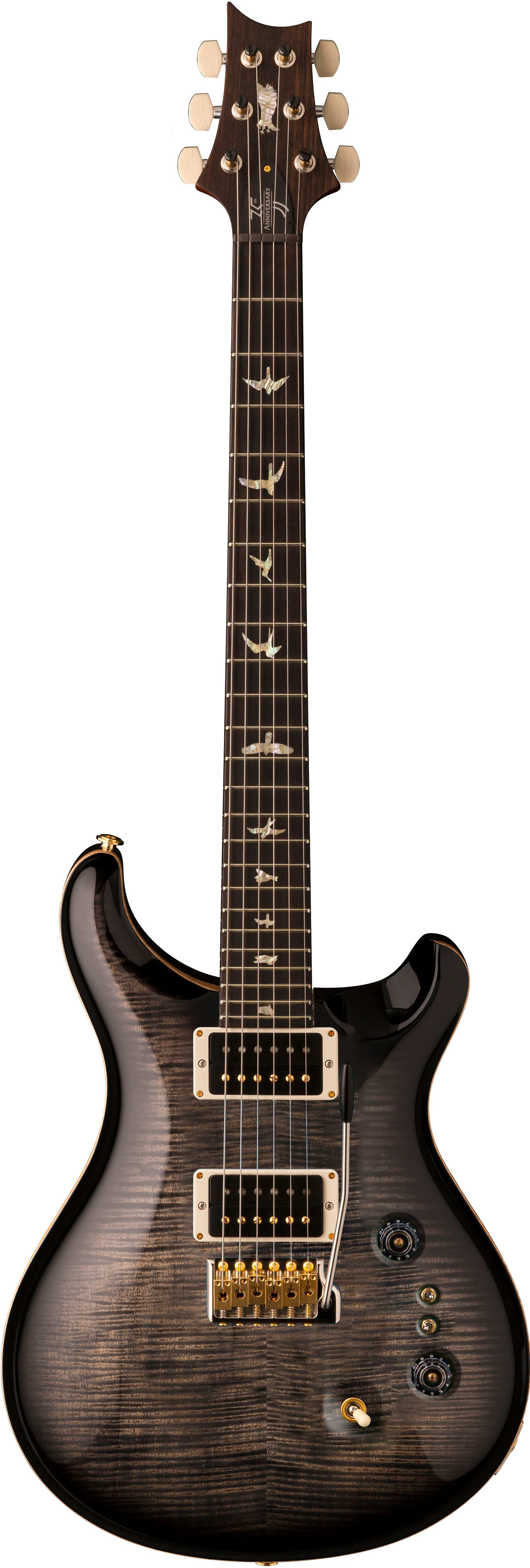 prs custom 24 35th anniversary charcoal burst