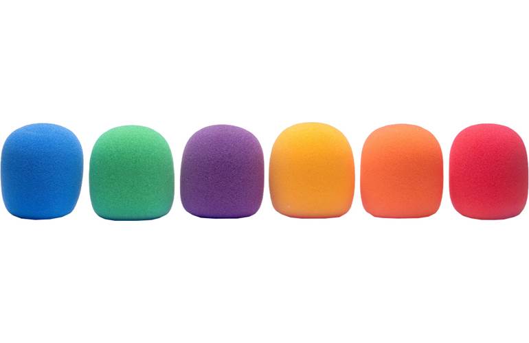 Stagg Colour Windscreens pack of 6 (SM58 Type)